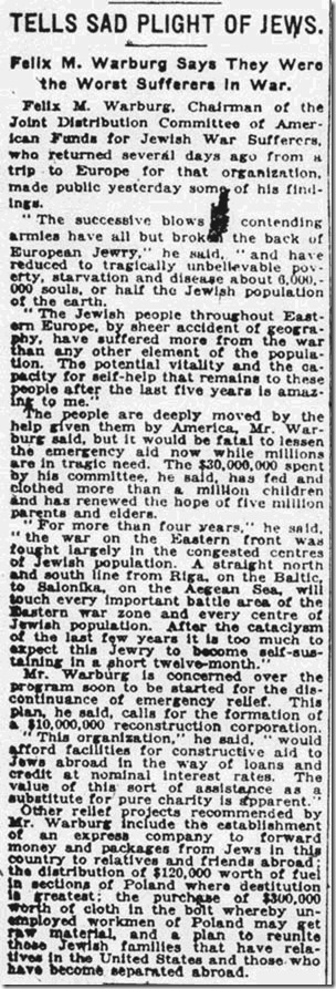 Six-Million-Jews-New-York-Times-November-12-1919-P-7 Warburg