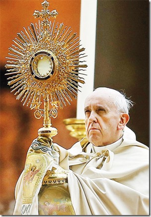 Pave Francis og Aten med kors - solkorset