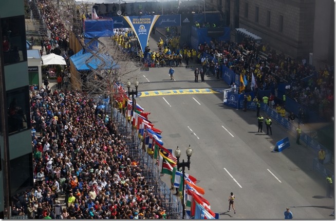 Tilskuere i målområdet Boston maraton