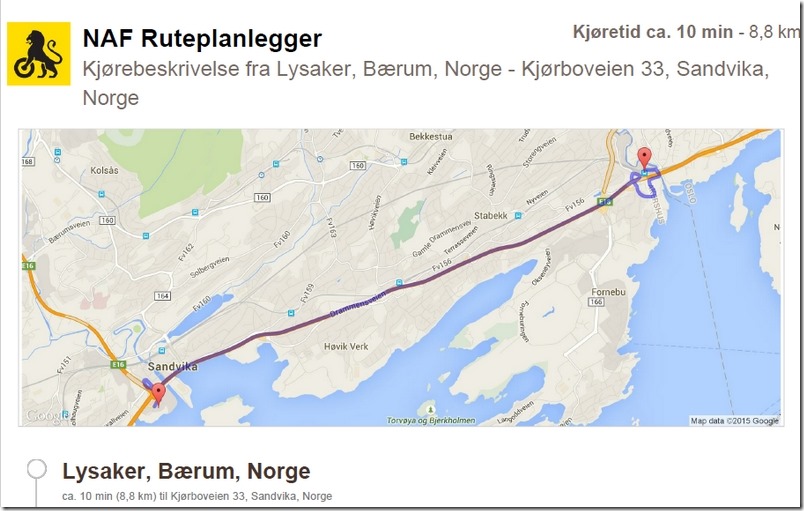 Lysaker til Sandvika