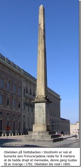 Gustav III obelisk i Stockholm